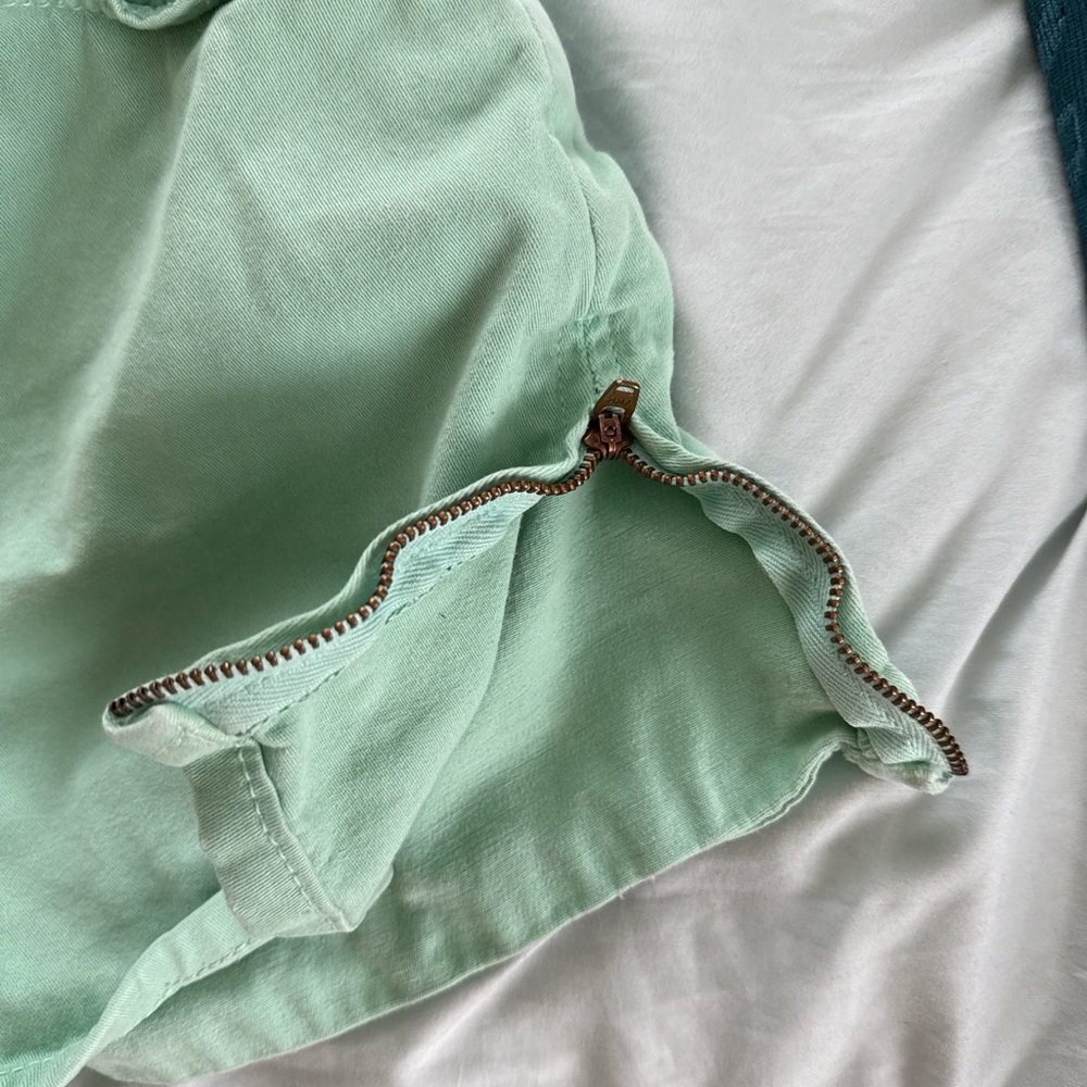 American Apparel Mint Green Jean Shorts - Picture 5 of 5